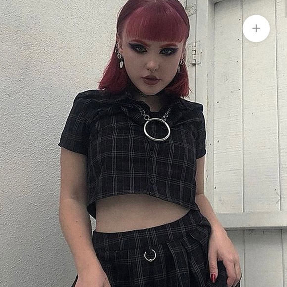 DISTURBIA Jinx Check Co Ord Top - Picture 2 of 8